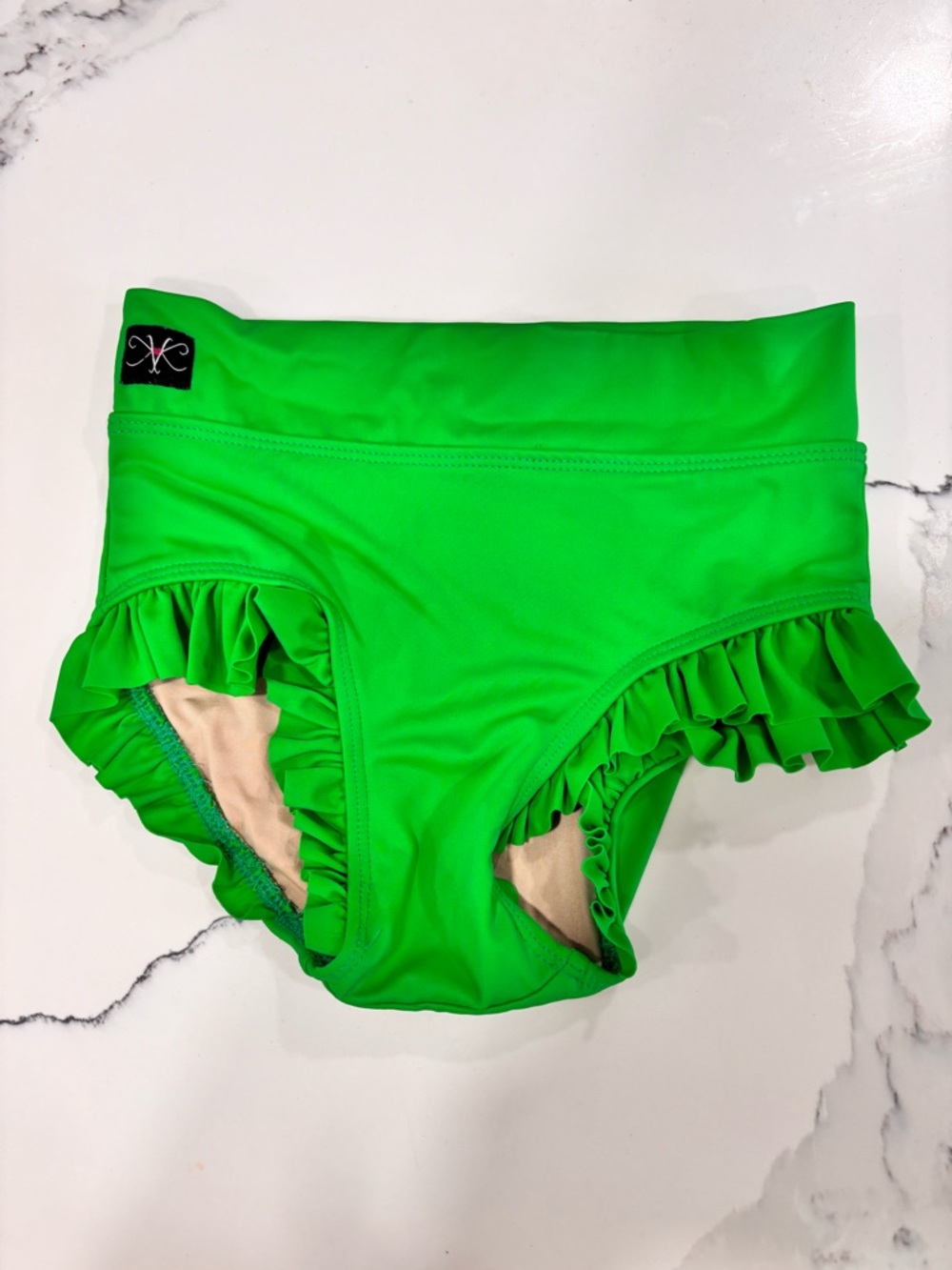 Kandi Couture Green Ruffle Bikini Bottoms